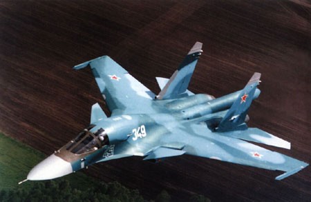 Máy bay ném bom chiến đấu Su-34 Nga